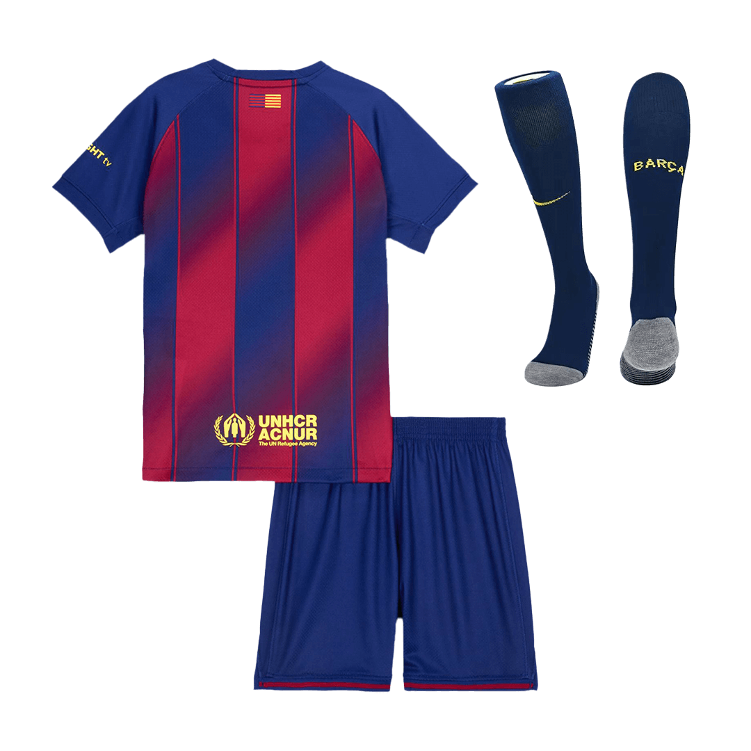 Barcelona 2025/26 Koti Lasten täydellinen peliasu