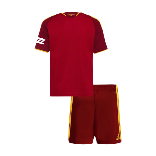 Roma lasten kotijalkapallosetti 2026/27 – pelipaita ja shortsit takaa