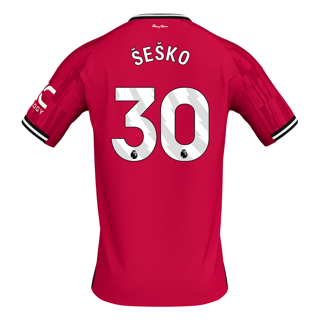 Manchester United kotipelipaita 2025/26 – Šeško #30 – lisänäkymä 9
