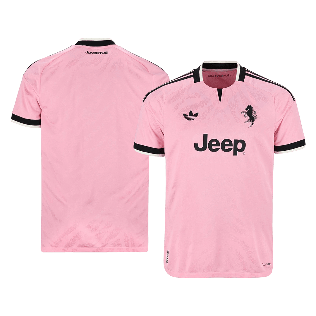 Juventus vieraspelipaita 2026/27 (pelaajaversio) – etu- ja takapuoli