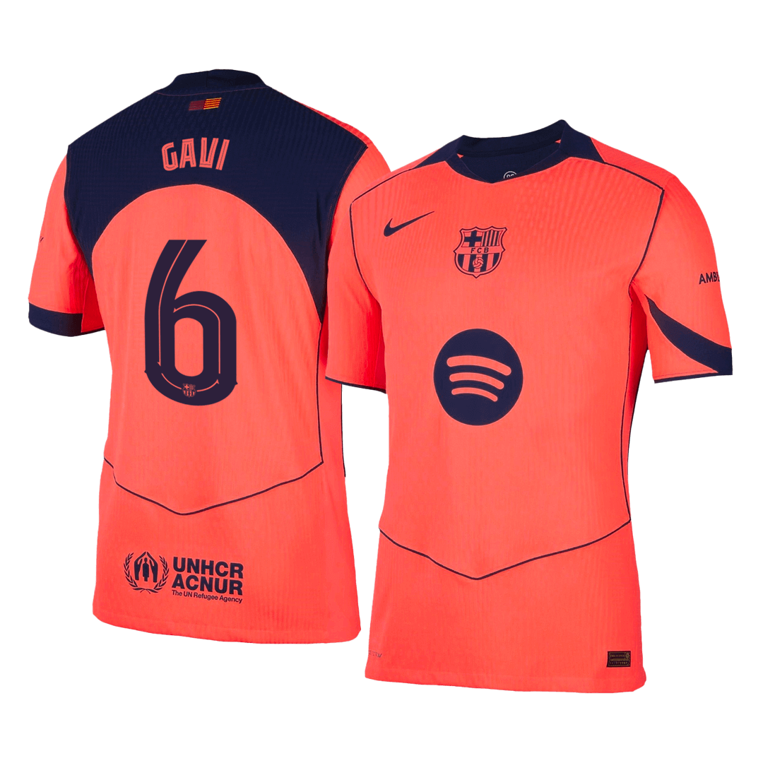 Barcelona 2025/26 UCL Kolmas Pelipaita (Player Version) Miesten GAVI #6