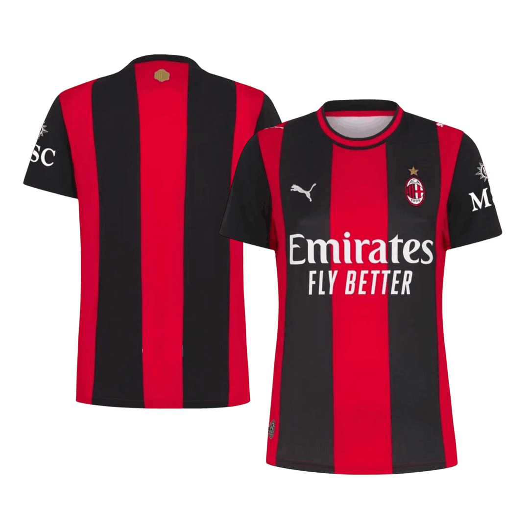 AC Milan naisten kotipelipaita 2026/27 – etu- ja takapuoli