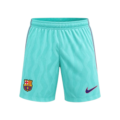 Barcelona kolmas jalkapallosetti 2026/27 – shortsien etupuoli
