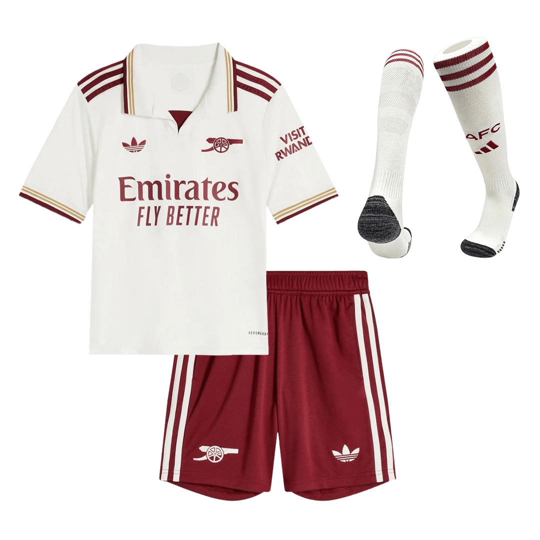 Arsenal 2025/26 Kolmas Lasten täydellinen peliasu