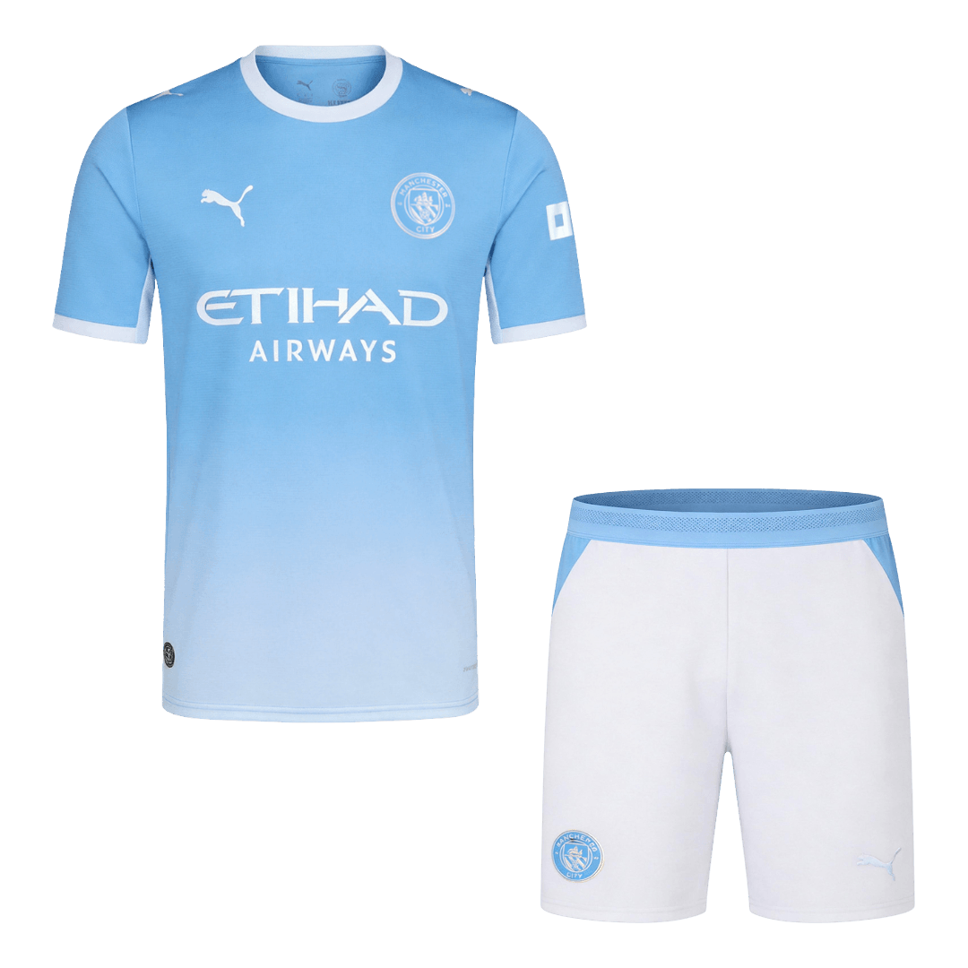 Manchester City kotijalkapallosetti 2026/27 – pelipaita ja shortsit edestä
