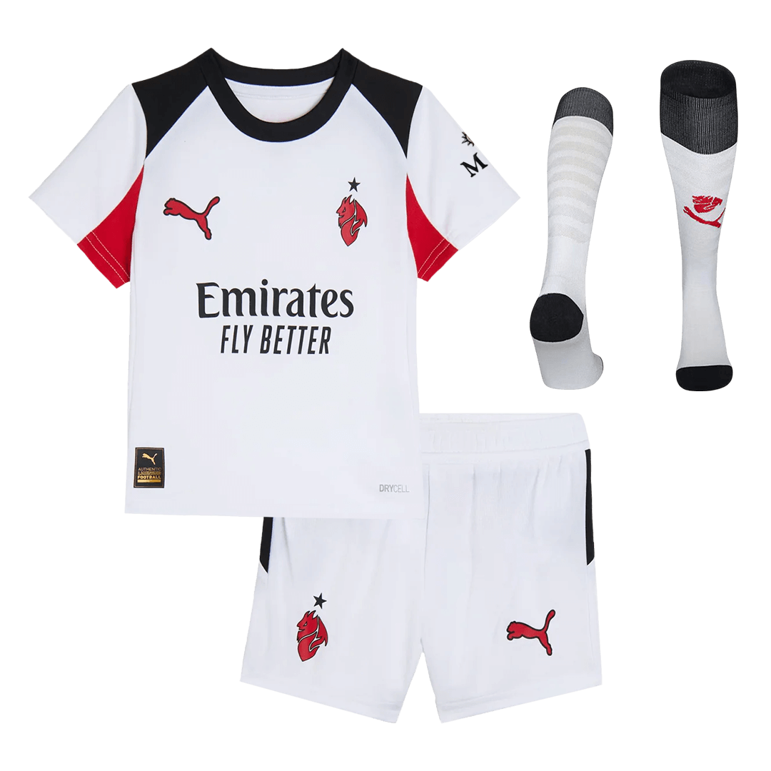 AC Milan 2025/26 Vieras Lasten täydellinen peliasu