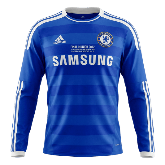 Chelsea 2011/12 Koti Pitkähihainen Retro-pelipaita Miesten