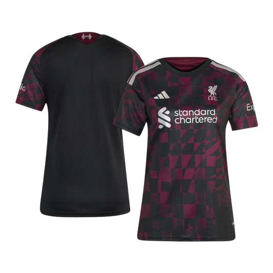 Liverpool naisten kolmas pelipaita 2026/27 – etu- ja takapuoli