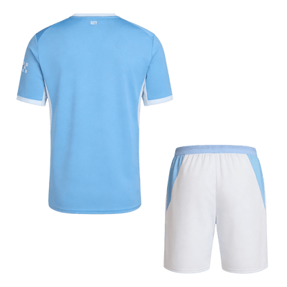 Manchester City kotijalkapallosetti 2026/27 – pelipaita ja shortsit takaa