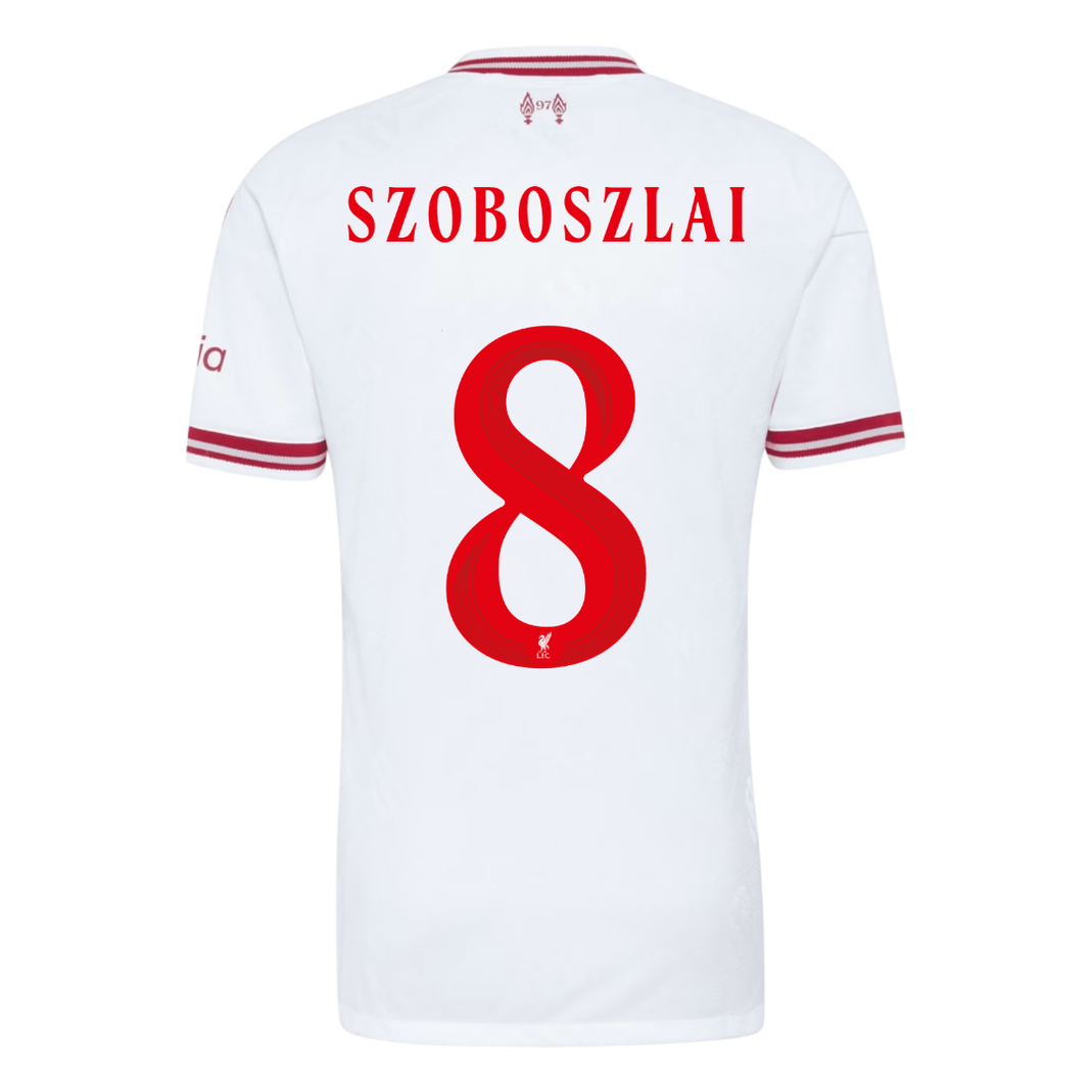 Liverpool vieraspelipaita 2026/27 UCL – Szoboszlai #8 (pelaajaversio) – lisänäkymä 3