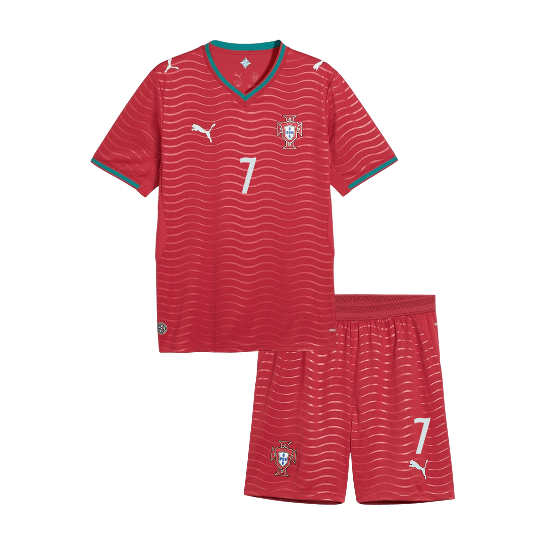 Portugal World Cup 2026 Koti Pelipaitasetti Lasten RONALDO #7 [PREMIUM]