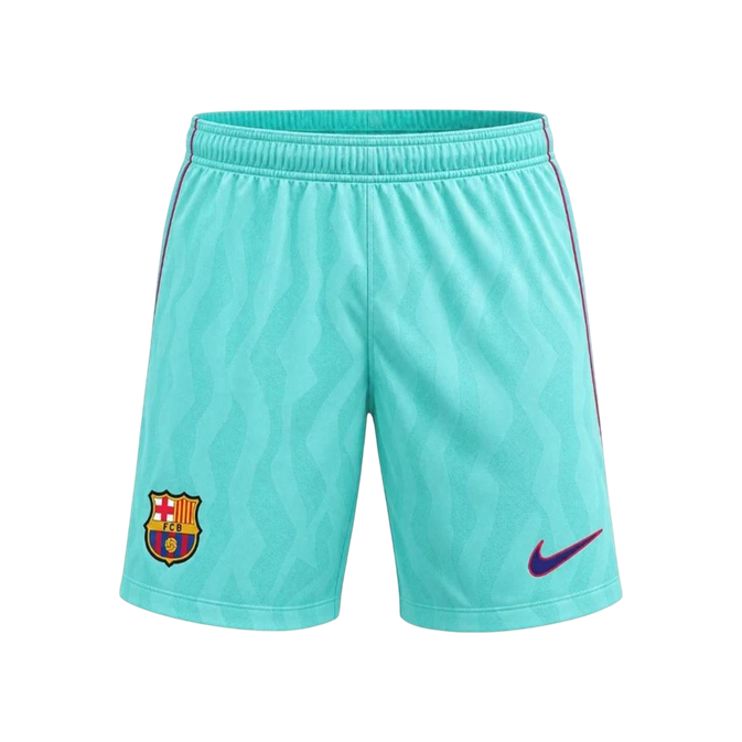 Barcelona kolmannet shortsit 2026/27 – shortsien etupuoli
